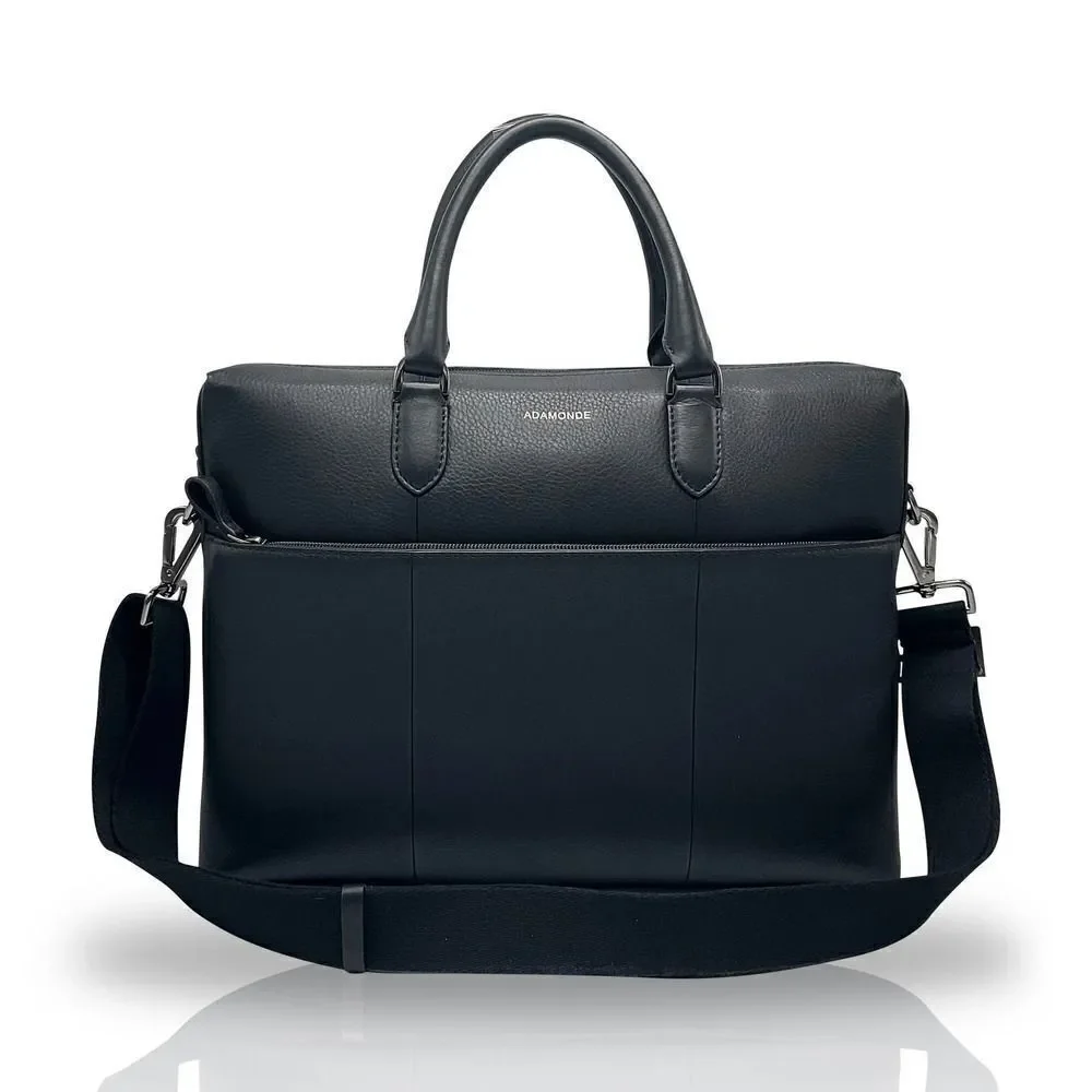 Adamonde Leather Bag briefcase Laptop Messenger Bag for Men and Women